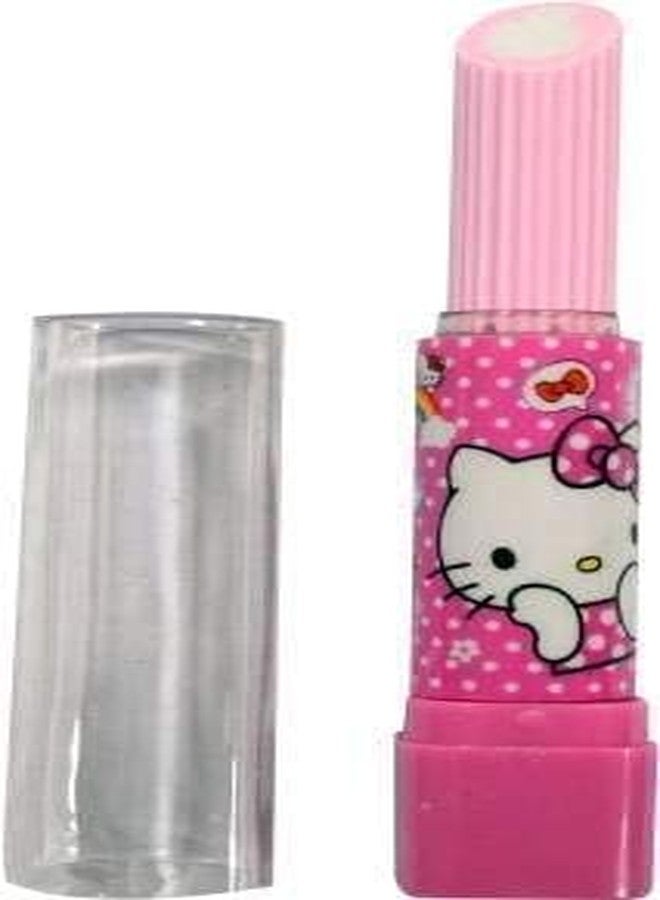GOLD MAX Girl's Cartoon Lipstick Shaped Eraser 4 pcs Non-Toxic Eraser - Image 4